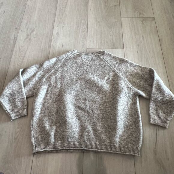 Anthropologie Rare Folk Hansel From Basel Swan Graphic Wool Sweater M - Picture 2 of 7